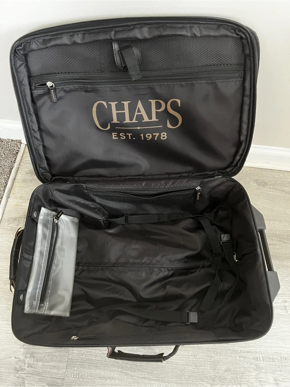 RARE Vintage Ralph Lauren Chaps Rolling Suitcase Luggage Tan